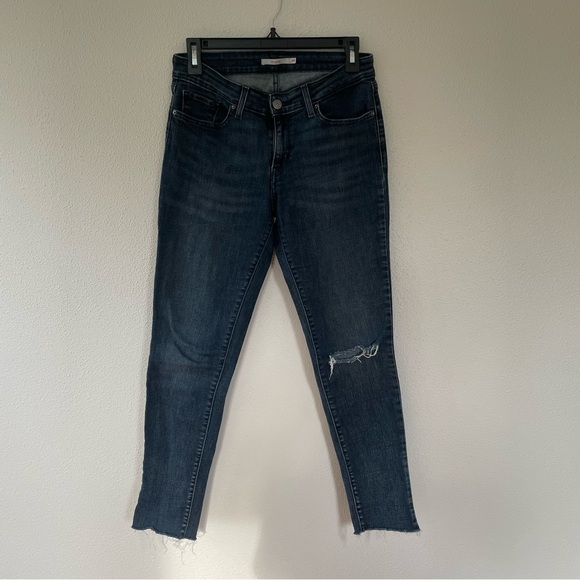 Levi's Denim - 711 Skinny Levi’s Blue Distressed Women's Jeans